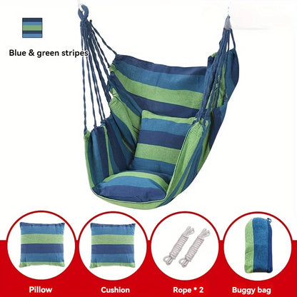 New Outdoor Swing Hammock Chair Canvas Leisure Chair No Pillow Or Cushion Dormitory Hammock Swing Rocking Chair(With Storage Bag