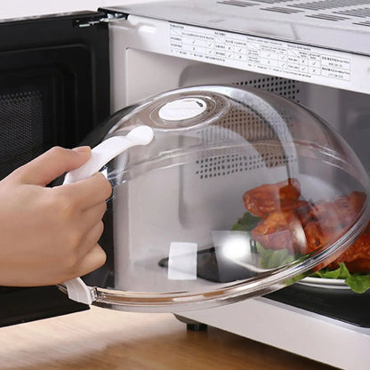Microwave food splash proof cover, household oven heating cover, plate transparent cover, handle, cooking utensils accessories