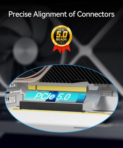 JEYI PCIe 5.0 X16 Riser Cable - 90° GPU Extension for RTX 5090/4090 & RX 7900 XTX, Mining Rig, WRX80/TRX40, 15cm/18cm/20cm/30cm
