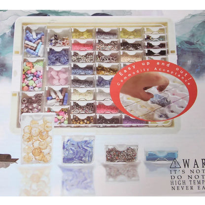 42/50/78 Grids Box Elizabeth Ward Bead Storage Portable Container Transparent Diamond Painting Plastic Storage Box