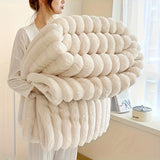 ROSEKIND Striped Fleece Blanket — view 8