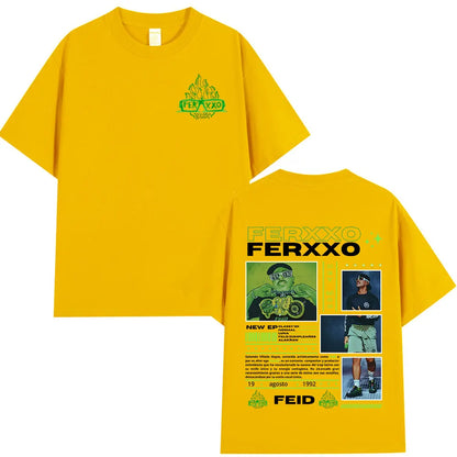 Rapper Feid Ferxxo T-shirt Mens Women Clothing Fashion Hip Hop T-shirts Cotton Casual Comfort Short Sleeve Tee Shirt Streetwear
