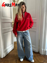 Oversized Zip-Up Sweatshirt