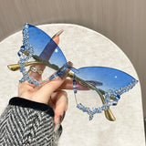 Rimless Butterfly Fashion Sunglasses — view 7