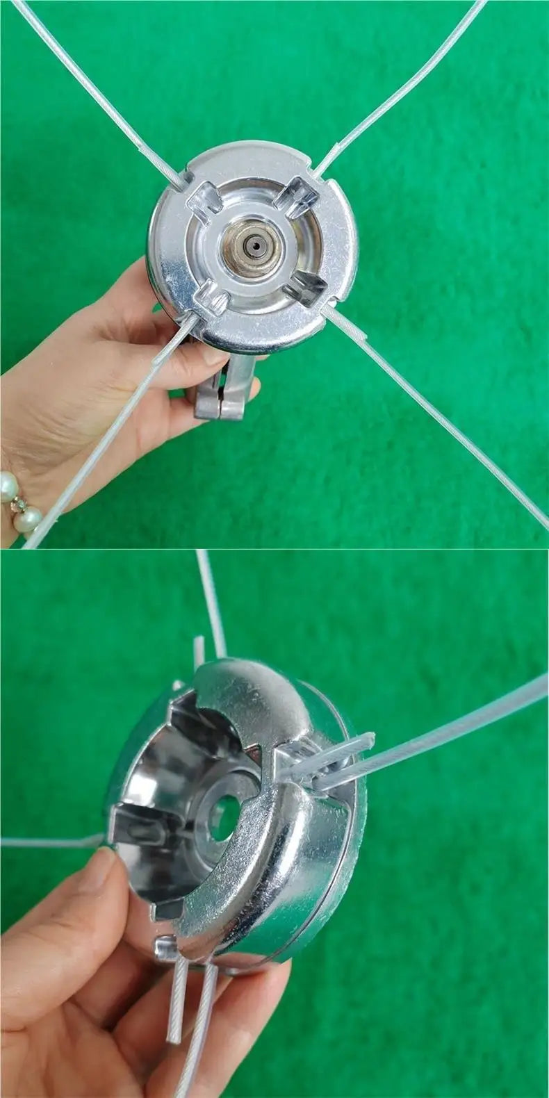 1pcs Universal Aluminum Alloy Lawn Mower Head and Replacement Nylon Steel for Lawn Mowing Line Lawn Mower Weed Head Accessories