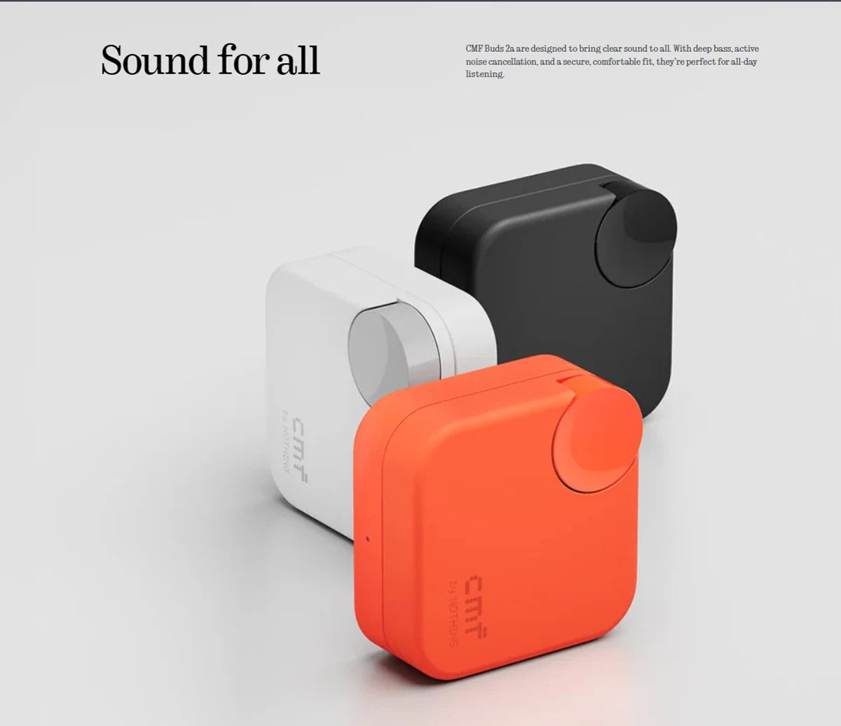 Global Version CMF Buds 2a Up to 31H of playback Bluetooth 5.4 12.4mm Driver 42dB ANC 4HD Mics IP54