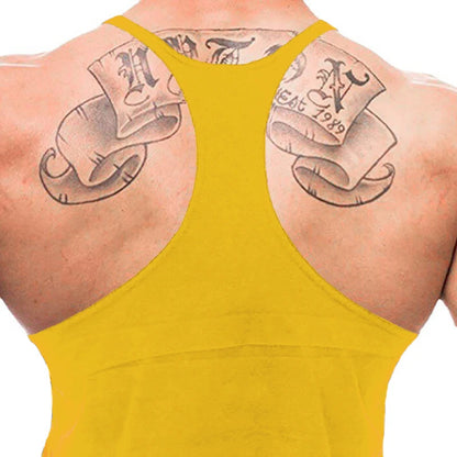 NO PAIN NO GAIN Print Gym Fitness T-Shirt Mens Bodybuilding Sport Sleeveless Vests Cotton Breathable Y-back Suspenders Tank Tops