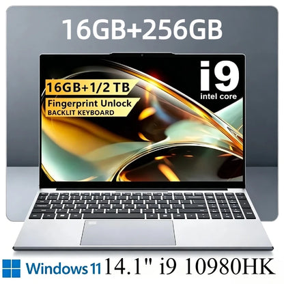 14.1 Inch Intel Core i9 10980HK Windows 11 Pro Laptop 32GB DDR4 2TB SSD Gaming Office PC Gamer Portable Notebook Computer