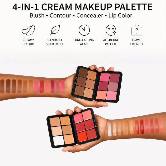 12-Color Matte Blush & Contour Palette — product image