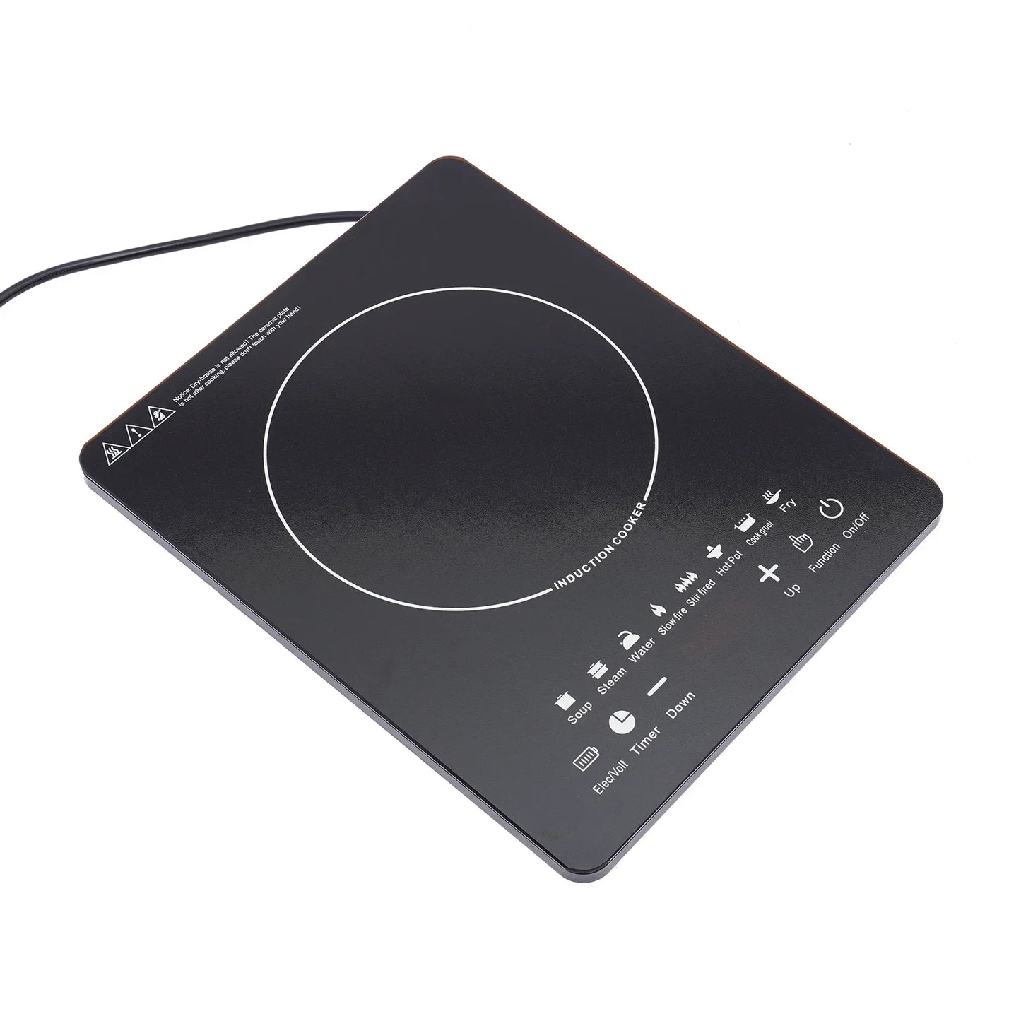 110V Induction Cooktop, 750W Electric Induction Stove W/ Touch Panel, 60-240℃ Temp Adjustable, for Dorm Room, Home Kitchen, RVs
