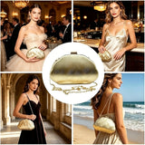 Wavy Metallic Cloud Clutch — view 7