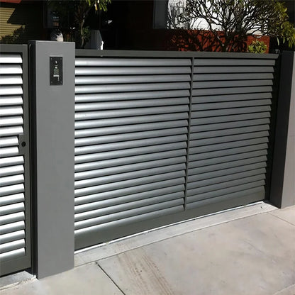 Outdoor Aluminum Louver Fence Panels Modern Design Privacy Security Fencing Heavy Duty Garden Yard Fence Customizable