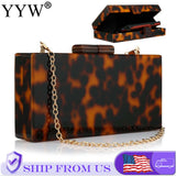 Acrylic Leopard Evening Clutch — view 1