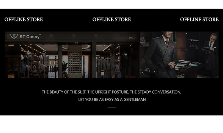 ST Cassy dark blue high quality luxury men's suit 2 piece set wedding groom suit for Men Stylish Business office suit