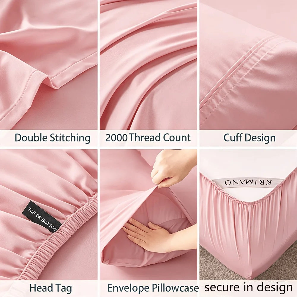 Extra Deep Bamboo Cooling Bedding, Breathable And Cooling Hotel Luxury Bed Sheets Set for Child, Easy And Secure Fit - Soft, Wrinkle Free And Comfy Kids Sheet with 15" Deep Pocket, Ultra-Soft And Machine Washable Bedding, Kid