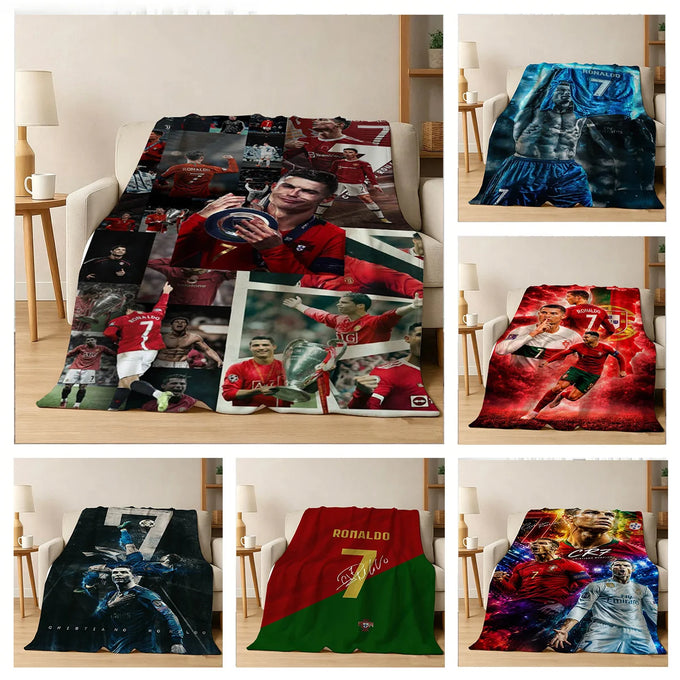 Football Graphic Flannel Throw Blanket — product image