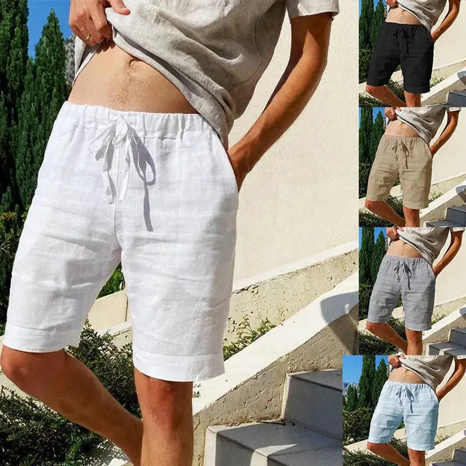 Men's Linen-Blend Beach Shorts — product image