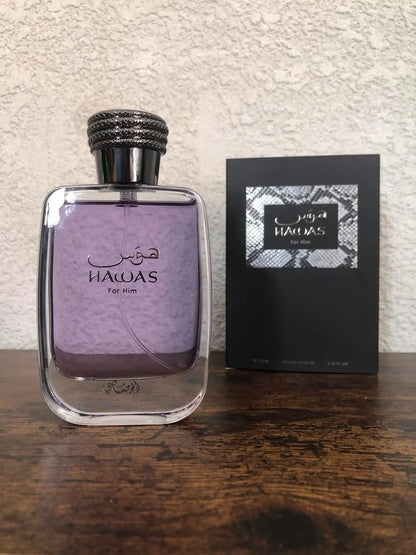 Rasasi Hawas for Men Eau de Parfum Spray, 3.33 Ounce