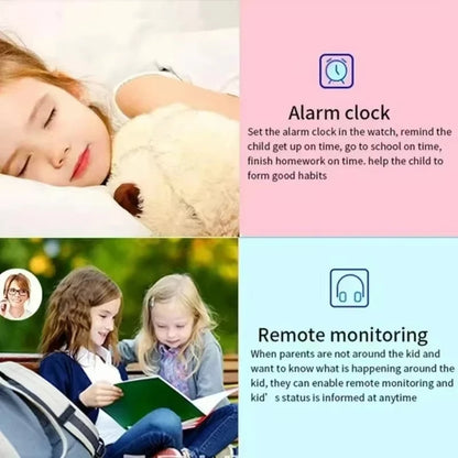 Lenovo 2026 New 5G Kids GPS Smart Watch SOS Location Call Sim Card HD Camera Waterproof Child Watch Present for iPhone Android
