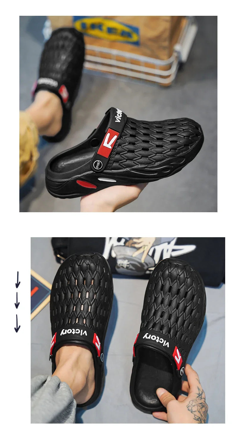 Flat Sandals Men Shoes 2025 Slippers Men Garden Platform Sandals Man Summer Sandals Male Sneakers Outdoor Flip Flops Home Clogs