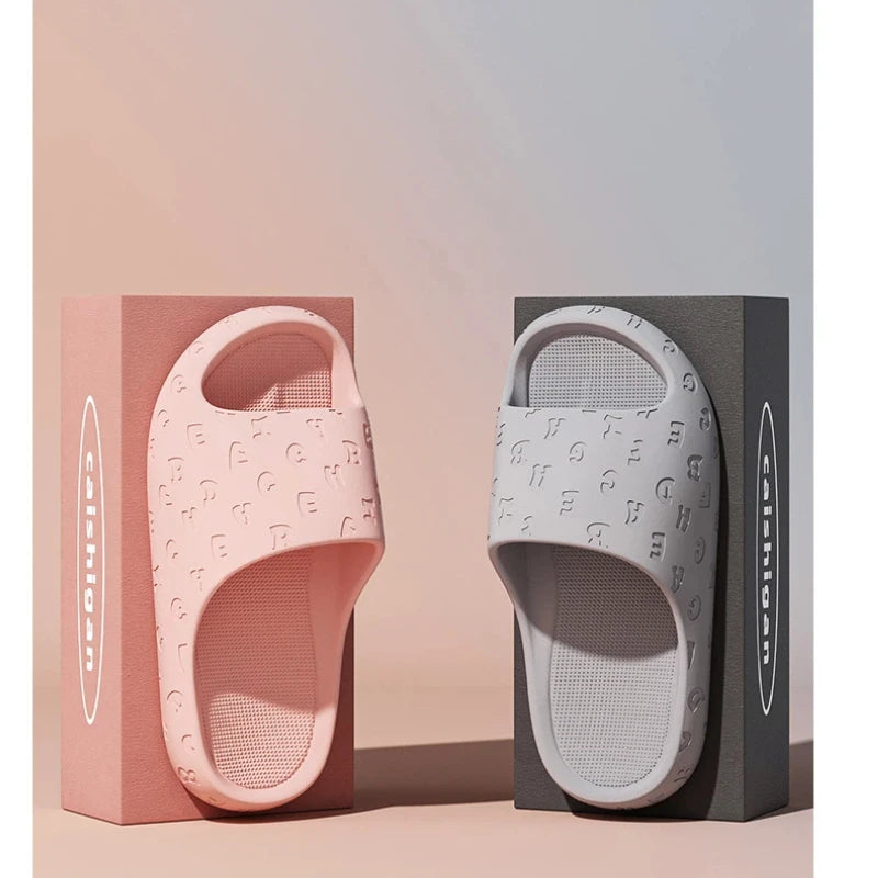 2026 EVA Women Sandals Slippers Solid Color Simple Non-slip Soft Sole Comfortable Shower Slippers Outdoorf Couple Shoes