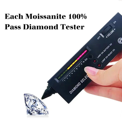 Certified 3.5CT 2 Stone Moissanite Ring For Woman 100% 925 Silver Luxury Designer Brand Wedding Lab Diamond Jewelry High Quality