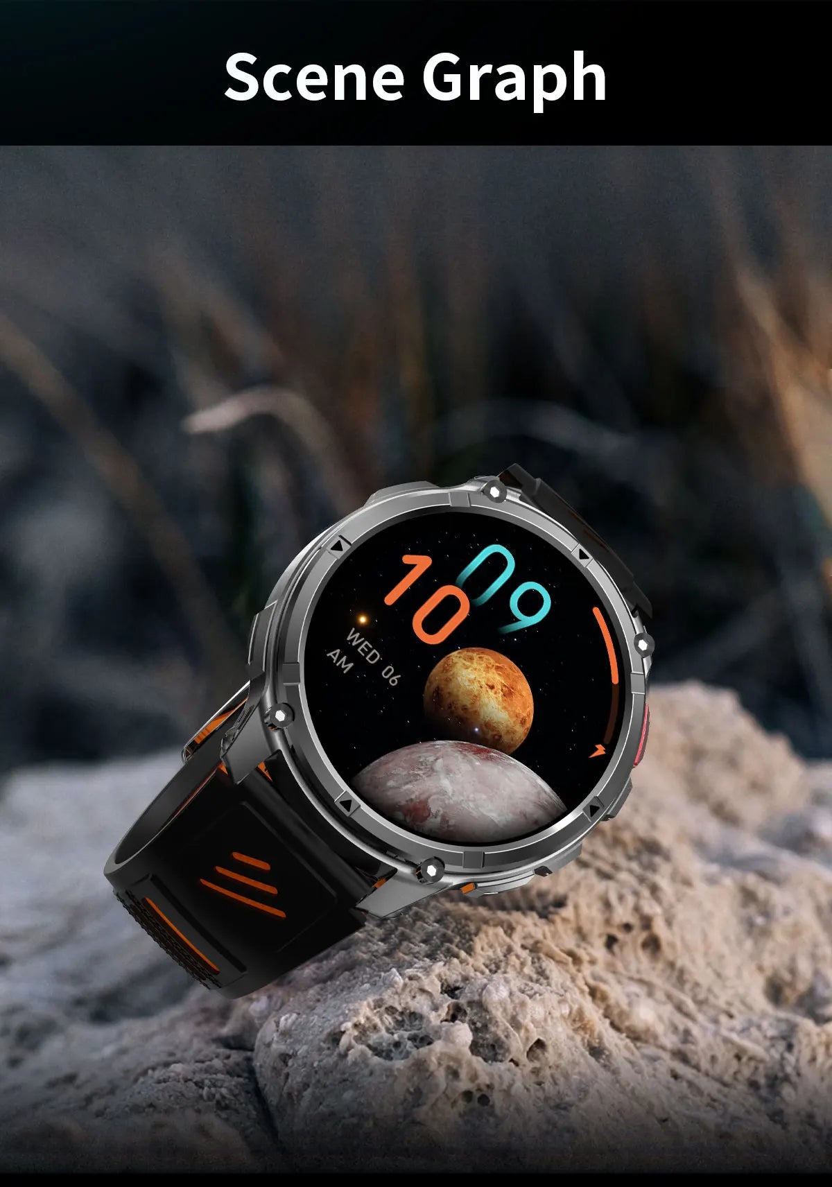 2026 T-Rex3 Ultra 1100mAh Battery 170+Sport Fitness LED Flashlight IP68 Waterproof Bluetooth call GPS track Smartwatch Compass