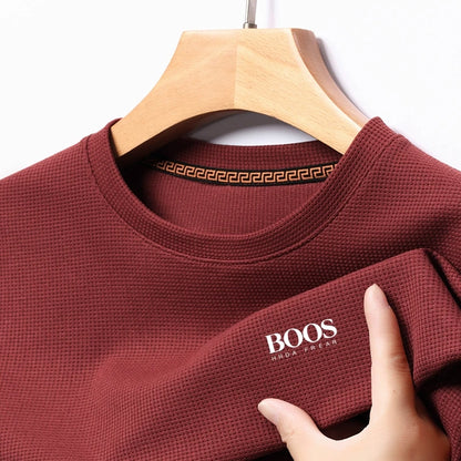 Embroidered New Summer Comfortable Round Neck Short Sleeved T-shirt, Men's Casual and Fashionable Short Sleeved Top