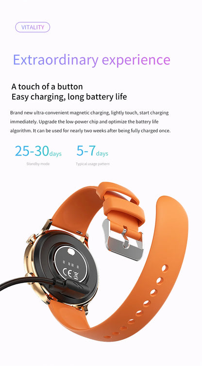 2026 New Smartwatch Women AMOLED HD Screen Always On Display Bluetooth Call IP68 Waterproof GPS Smart Men Watch For Android ios