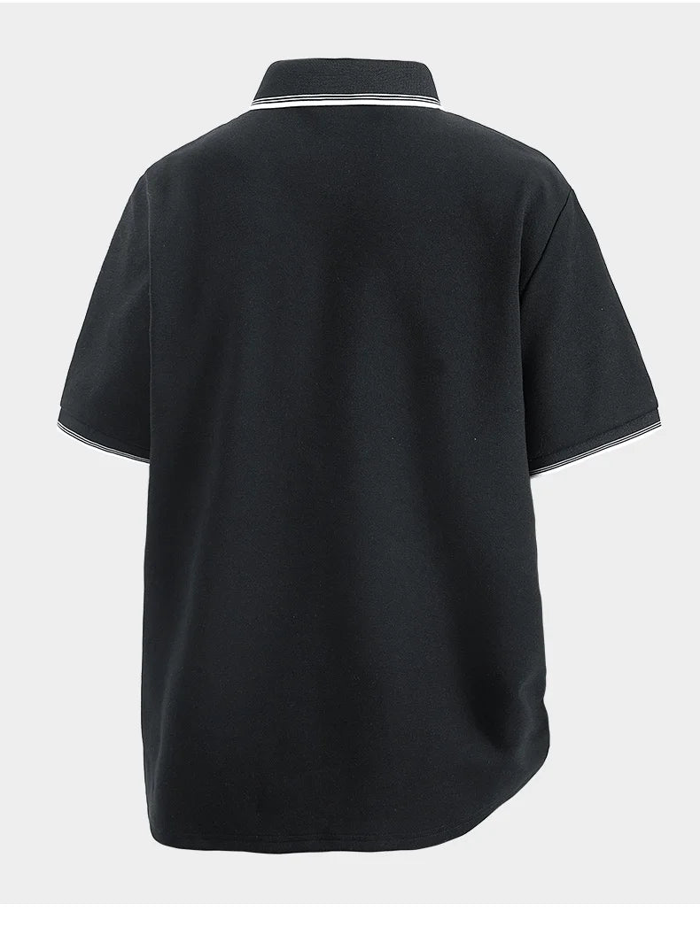 Oversized Men 7XL Polo Shirt 8XL 2026 Summer 95% Cotton Breathable Short Sleeve Collar Business Shirt Golf Man Top Clothes