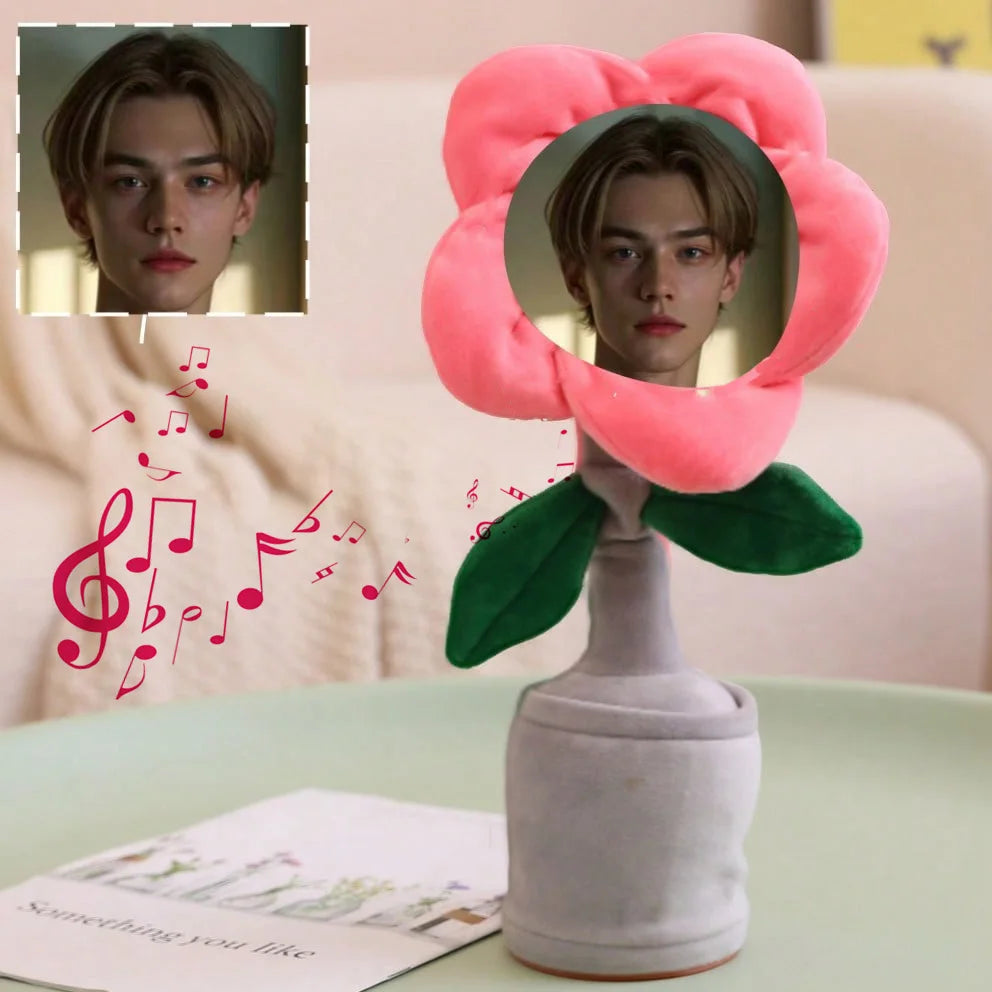 DIY flower shaped decoration with customized plush flowers, singing, learning to speak, recording, enchanting flower decoration