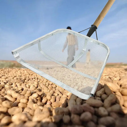 Garden Sifter for Soil Sturdy Stainless Steel Soil Sieve with Easy Grip Handle Ergonomic Portable Farm Shovel Multifunctional