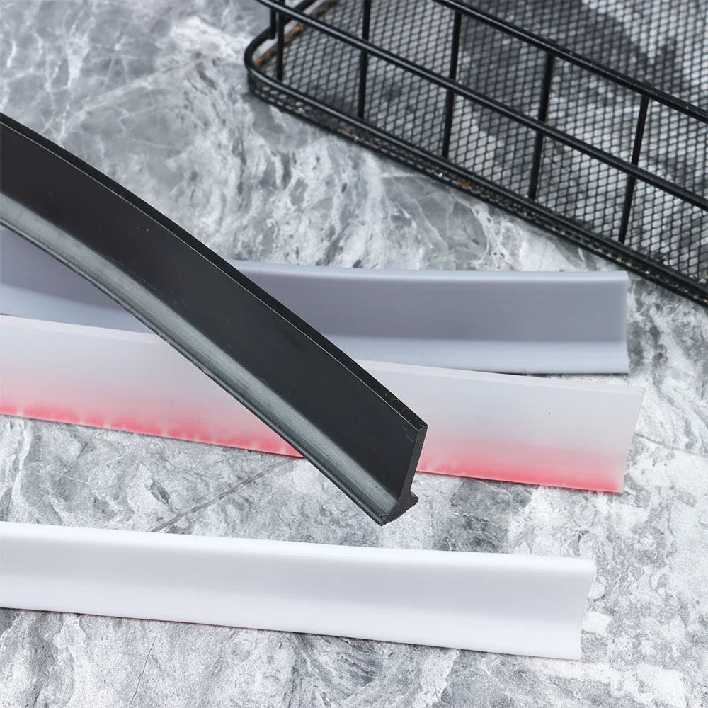 Silicone Water Stopper Self-Adhesive Bendable Flexible Water Retaining Strip Bathroom Door Dry Wet Separation Shower Dam Barrier