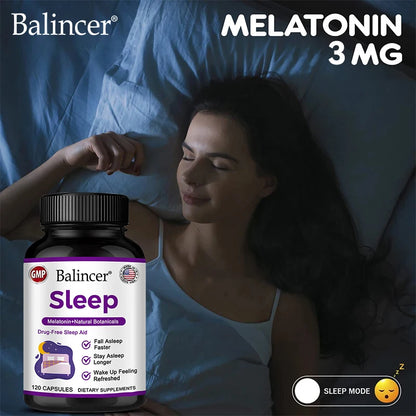 Valerian Root - Support for Calm & Relaxation To Prepare for Sleep, Nervous System Health, with Melatonin Extract, 120 Capsules