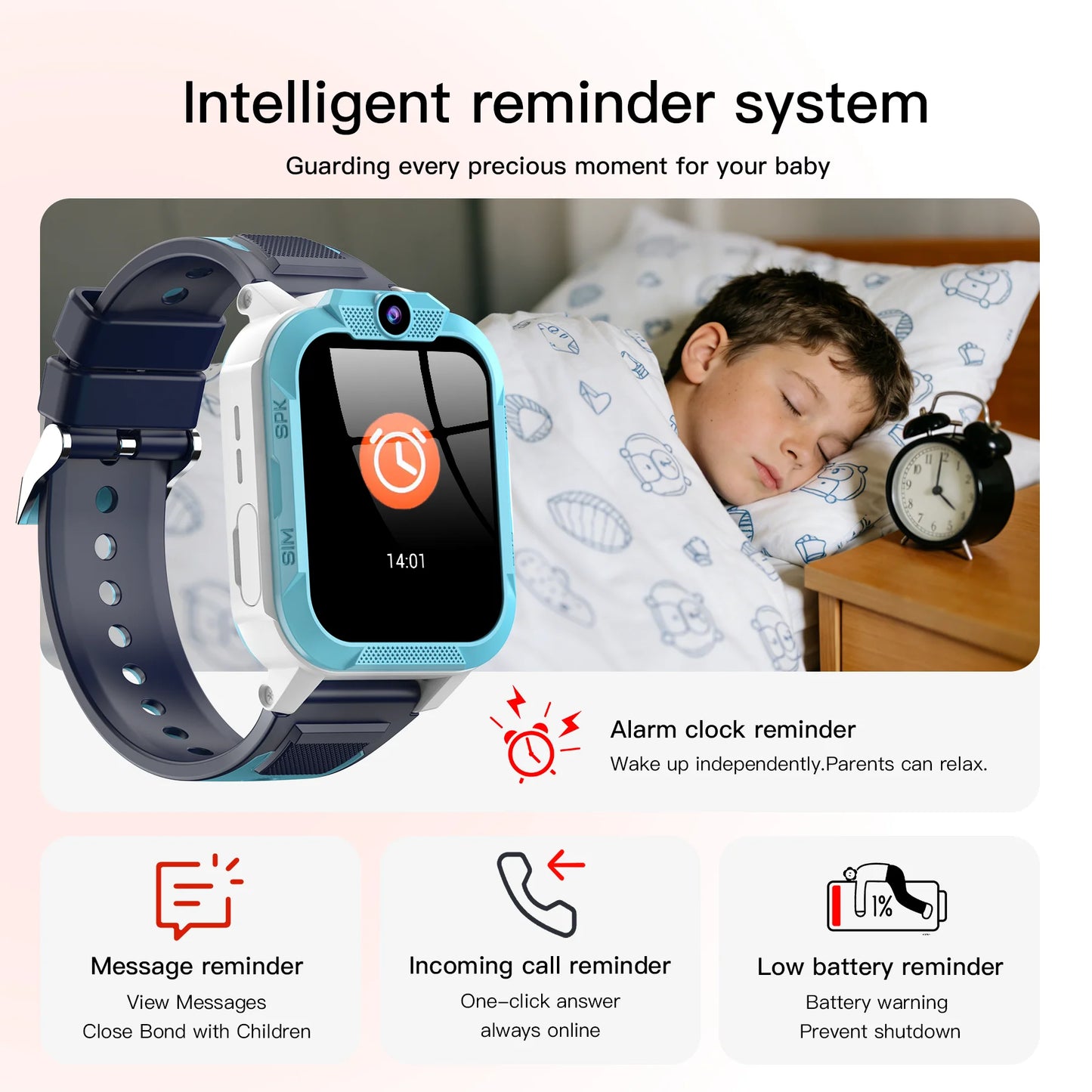 New Z40Pro Kids Smart Watch Waterproof Video Monitor Tracker 4G Call Watch SOS GPS Location Digital Watches for Chirdren's Gift
