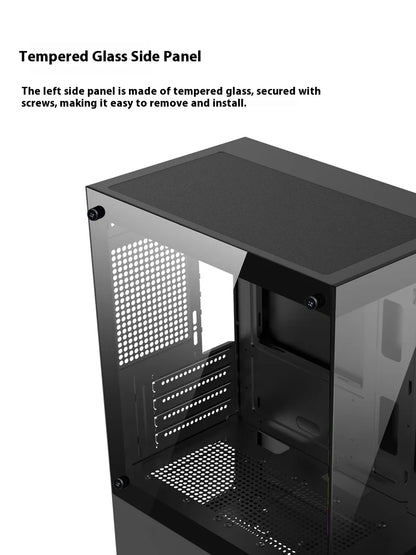 Power Train Illusionary Realm Computer Case M-ATX ITX Seaview Room Side Transparent Desktop Chassis Support 240 Water Cooler