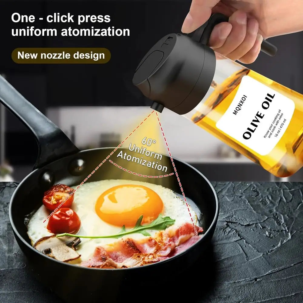 2 in 1 Glass Oil Sprayer & Dispenser, 16oz/470ml Olive Cooking, Air Fryer, Salad, Kitchen Gadgets, Air Fryer Accessories, Sticke