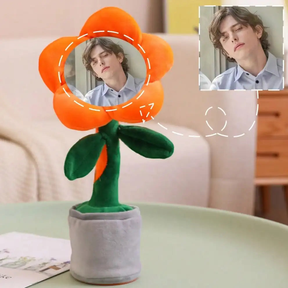 DIY flower shaped decoration with customized plush flowers, singing, learning to speak, recording, enchanting flower decoration