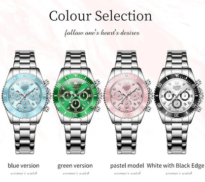 OLEVS 5632 Women's Elegant Luxury Quartz Watch Zircon Scale Waterproof Luminous Hands Date Function And Automatic Date Feature