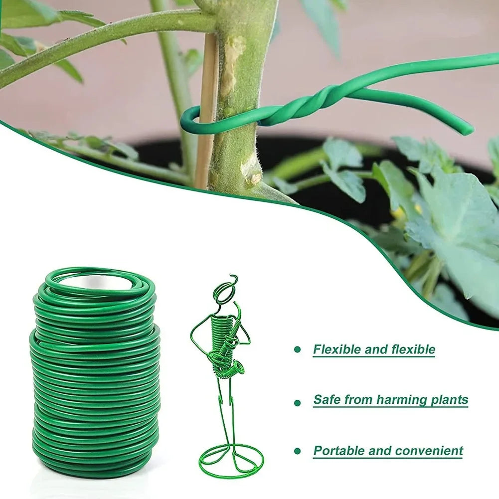 10/20M Garden plant Fixation Rope Iron Wire Support Flower Binding Soft Wire Rose Climbing Garden Outdoor Tool For Vegetable