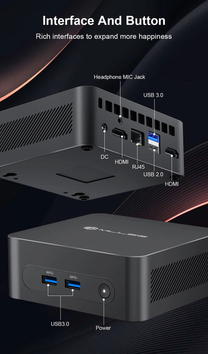 MLLSE  Mini PC M2 Plus Intel Celeron 5205U Processor 8GB RAM 256GB ROM WiFi 5 BT4.2 Windows 11 Pro Desktop Computer