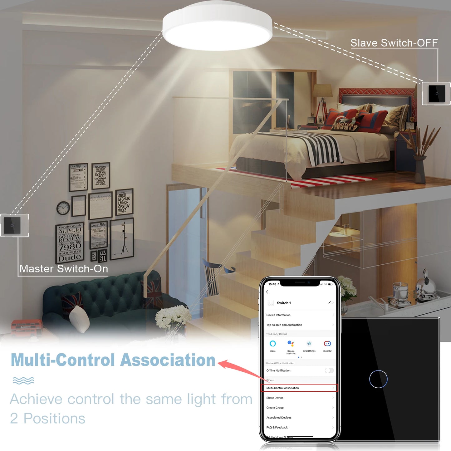 BSEED Wifi Light Switches Smart Wall Switch 1/2/3Gang 1/2/3/4Way Touch Sensor Switch With Normal Socket Support Tuya Smart Life