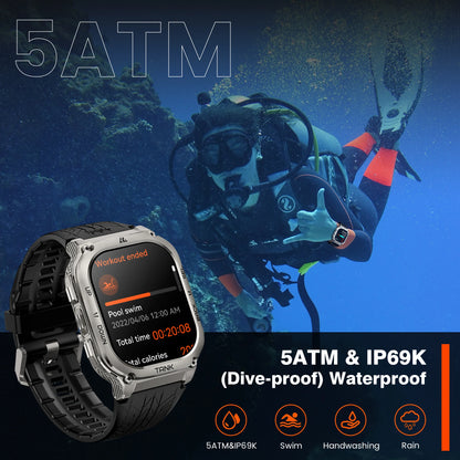 2025 Original KOSPET TANK M3 Smart Watch Men Smartwatch For Women 480mAh Digital Fitness AMOLED AOD Bluetooth Waterproof Watches