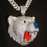 Crystal Bear Pendant Necklace — view 2