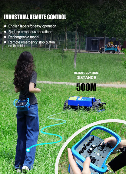 Customized Remote Control Self Propelled DIY Mower AWY-550 Crawler All-terrain with Simple Operation and High Efficiency CE EPA