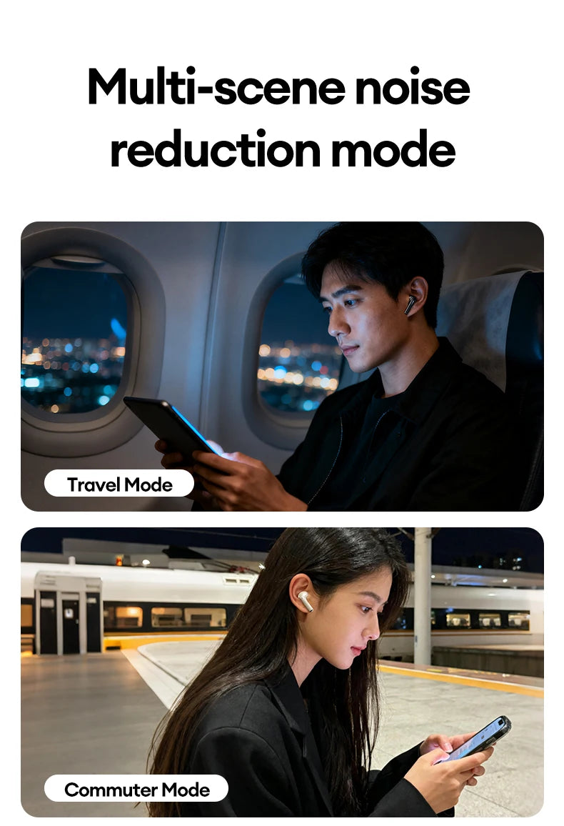 New Lenovo LE232 ANC Bluetooth 6.0 Headphones Active Noise Cancelling Wireless Earphone Power Display Music TWS Earbuds Choice