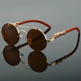 Vintage Round Double-Bridge Sunglasses — view 4
