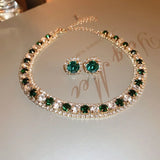Rhinestone Necklace & Earring Set — view 11
