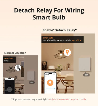 SONOFF ZBM5 80/86 Type Zigbee Smart Wall Switch Supports No Neutral and Neutral Wire Detach Relay Mode Works with Home Assistant
