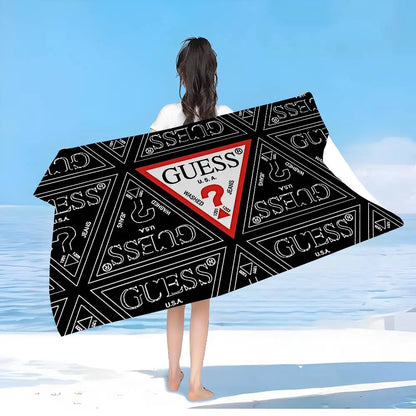 Fashion G-Guess-s Bath Towel Microfiber Soft Water Absorbing Breathable For Girl Kids Decorative Cartoon Beach Towel